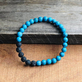 "CALM ME" TURQUOISE HOWLITE DIFFUSER BRACELET