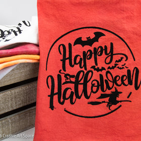 Happy Halloween Moon - Hand & Tie Dyed